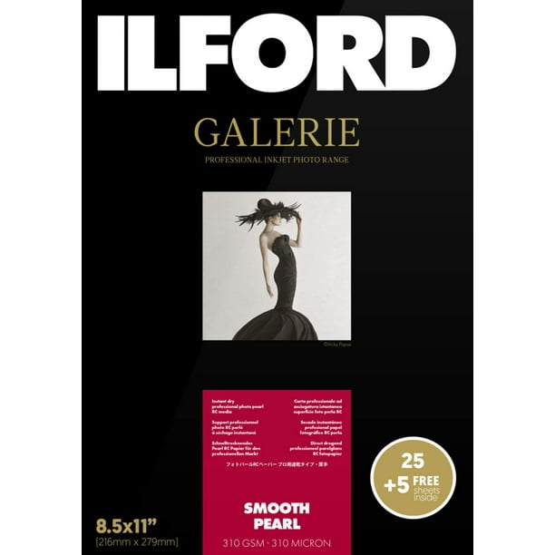 Papel Fotográfico Ilford Galerie 8.5x11" Perla Suave 310gsm 30 Hojas