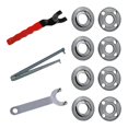 thumbnail image 2 of Almencla Flange Metal Lock Nut Replacement 5/8-11 Nut Removal with Wrench Flange Nuts, 2 of 7