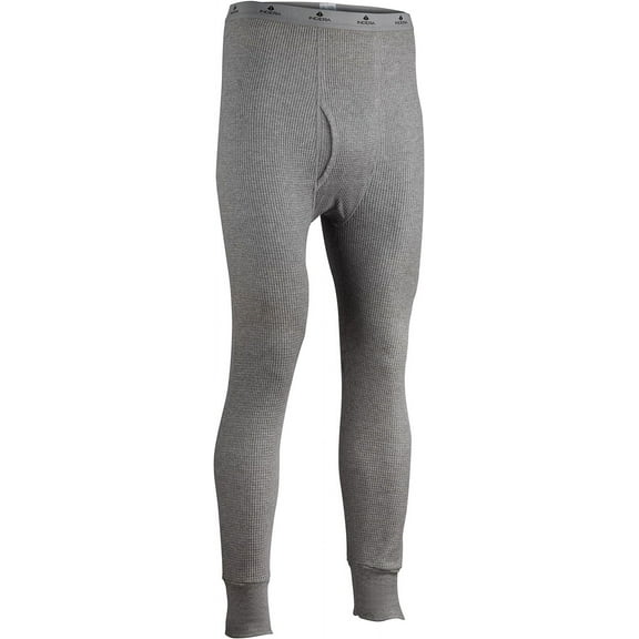 Indera Men's Cotton Waffle Knit Heavyweight Pant Medium Heather Grey
