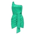 thumbnail image 6 of Women's Off Shoulder Dress Womens Green Sequin Dress Carnival Dress Women Holiday Dresses, 6 of 6