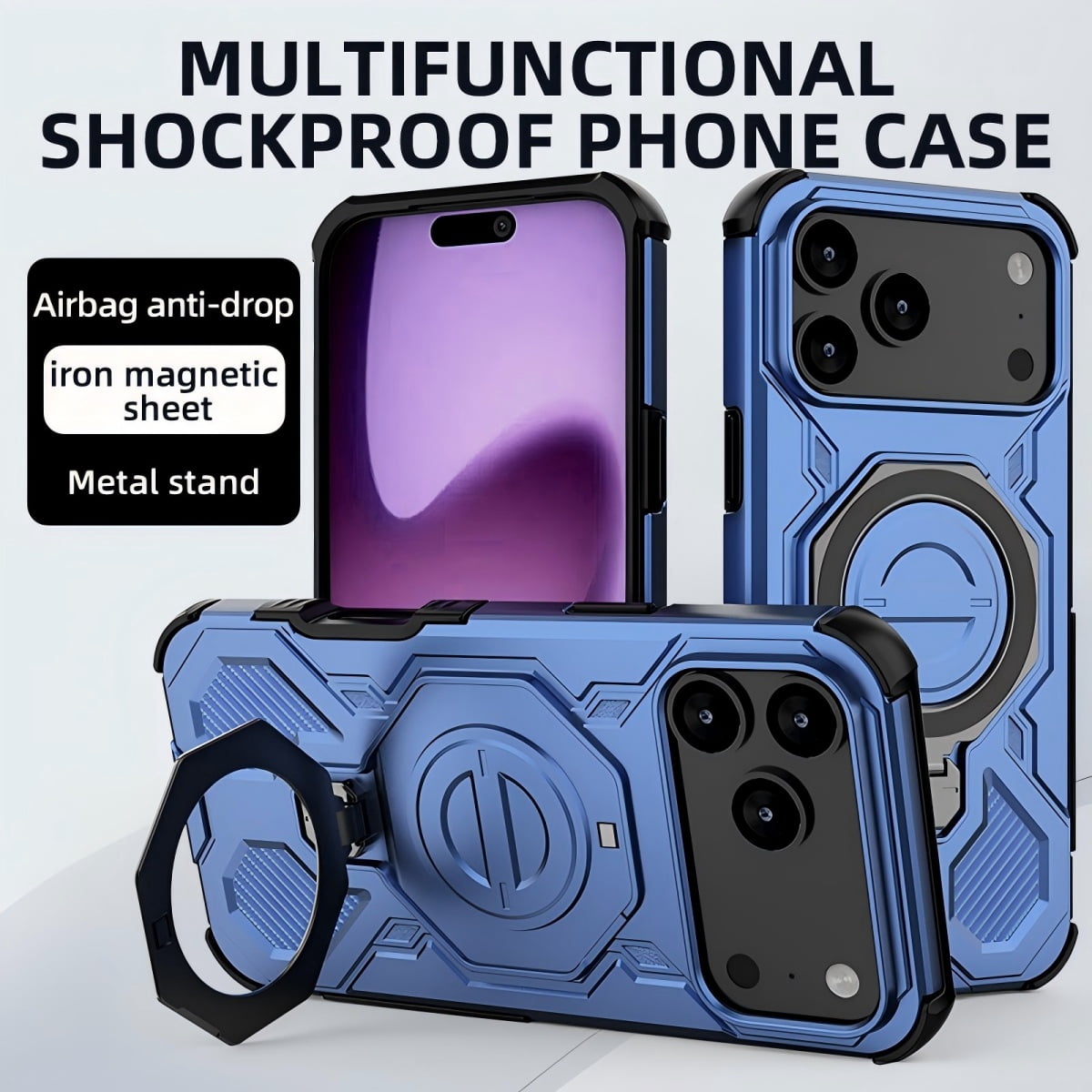 Case Cover Shockproof Kickstand Rugged Magnetic