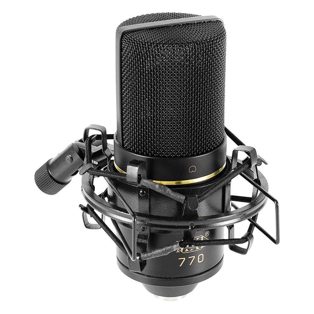 Motu M2 2x2 USB Audio Interface with MXL 770 Cardioid Microphone (Black), HPC-A30 Studio Monitor Headphones & XLR Cable Bundle