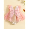 thumbnail image 2 of Infant Girl Rompers Dress Embroidery Butterfly Wing Fly Sleeve Rainbow Color Tulle Skirt Hem Jumpsuits Clothes Baby Bodysuits, 2 of 9