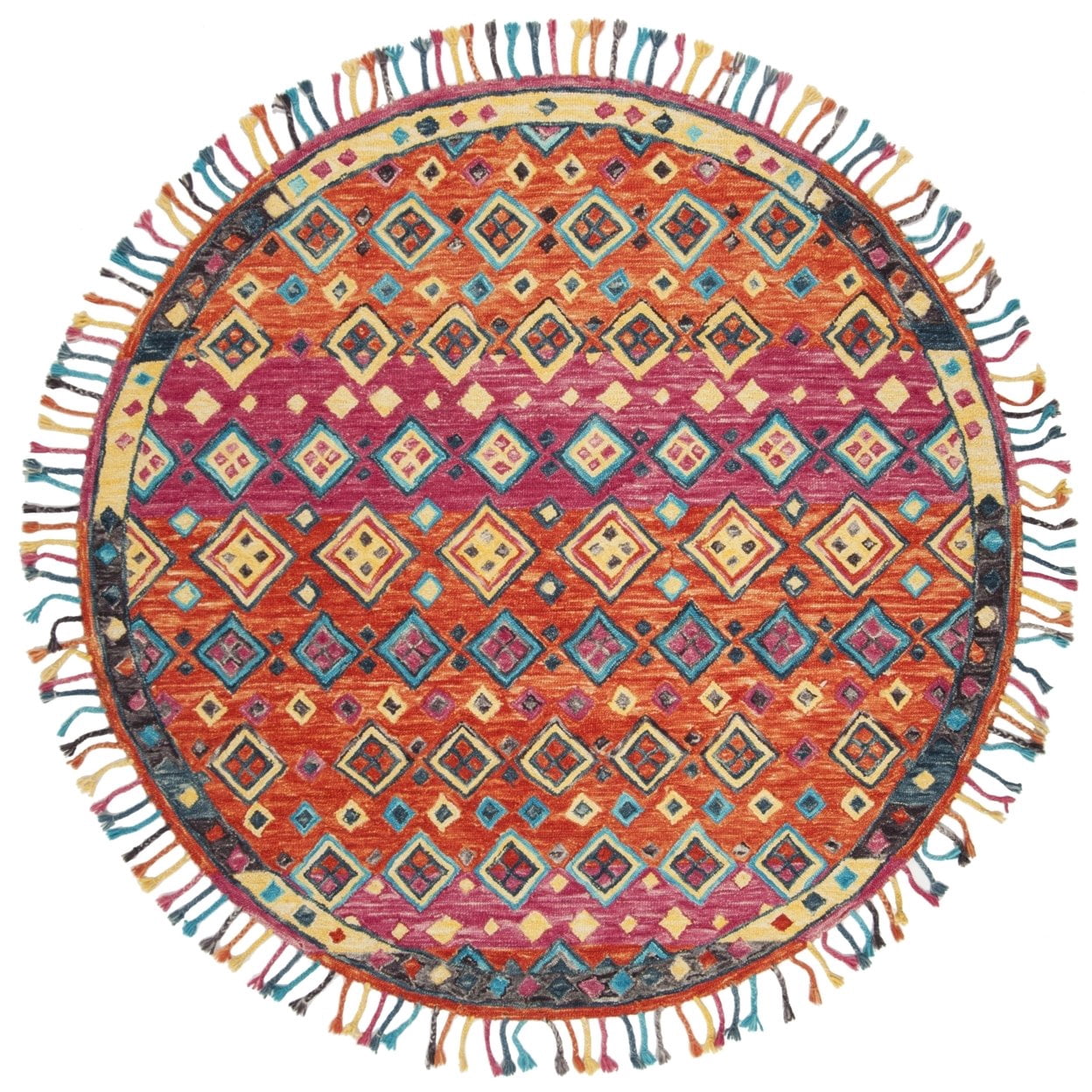 SAFAVIEH Aspen APN138A Handmade Orange / Fuchsia Rug