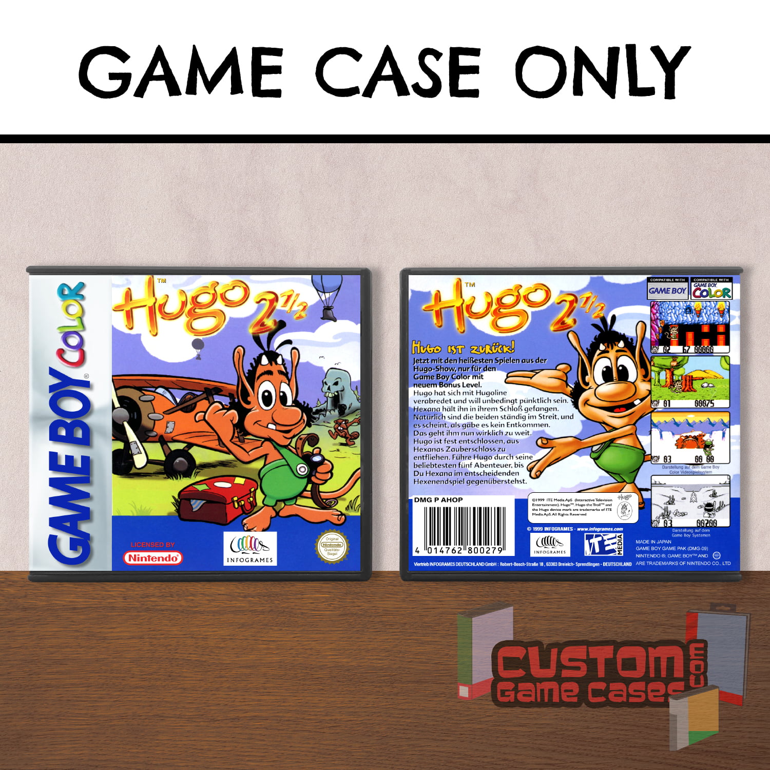 Hugo 2.5 | Game Boy Color - Game Case Only - No Game - Walmart.com