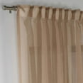 thumbnail image 4 of 3S Brother's Brown Linen Look Extra Long Set of 2 Panels Sheer Curtains Rod Pocket & Back Tab Home Décor Window Custom Made Drapes 10-30 Ft. Long -Made in Turkey Each Panel (52"W x 300"L), 4 of 6