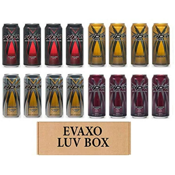 Luv Box Variety Rip It Energy Fuel Drinks 16 Oz. Pack Of 16 , Rip It