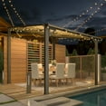 thumbnail image 3 of YODOLLA 8' x 8' Hardtop Gazebo Outdoor Aluminum Pergola ​For Garden, Patio, Backyard-​Dark Gray, 3 of 8