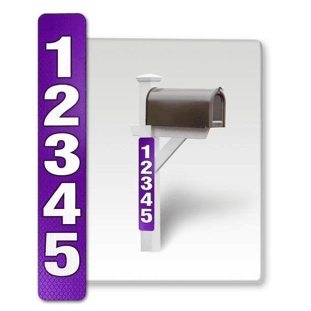 Customized Mailbox Address Numbers Stickers for Outside, 911 Emergency Super Reflective Vertical