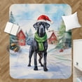 thumbnail image 4 of Hello Winter Great Dane Frosty Morning Walk Welcome Snowy Christmas Cozy Sherpa Blanket Danes Dog Lover Gifts Warm Soft Throw Blanket - 02018, 4 of 5