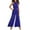 Blue, variant on Women's Summer Jumpsuit Sleeveless Jumpers And Rompers Casual Party Long Jump Suits Wide Leg Halter Pink 20