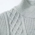 thumbnail image 5 of Men's Sweaters Full Zip Up Stand Collar Knitted Cardigan Jackets for Men Long Sleeve Loose Fall Winter Outerwear (3XL, Gray), 5 of 7