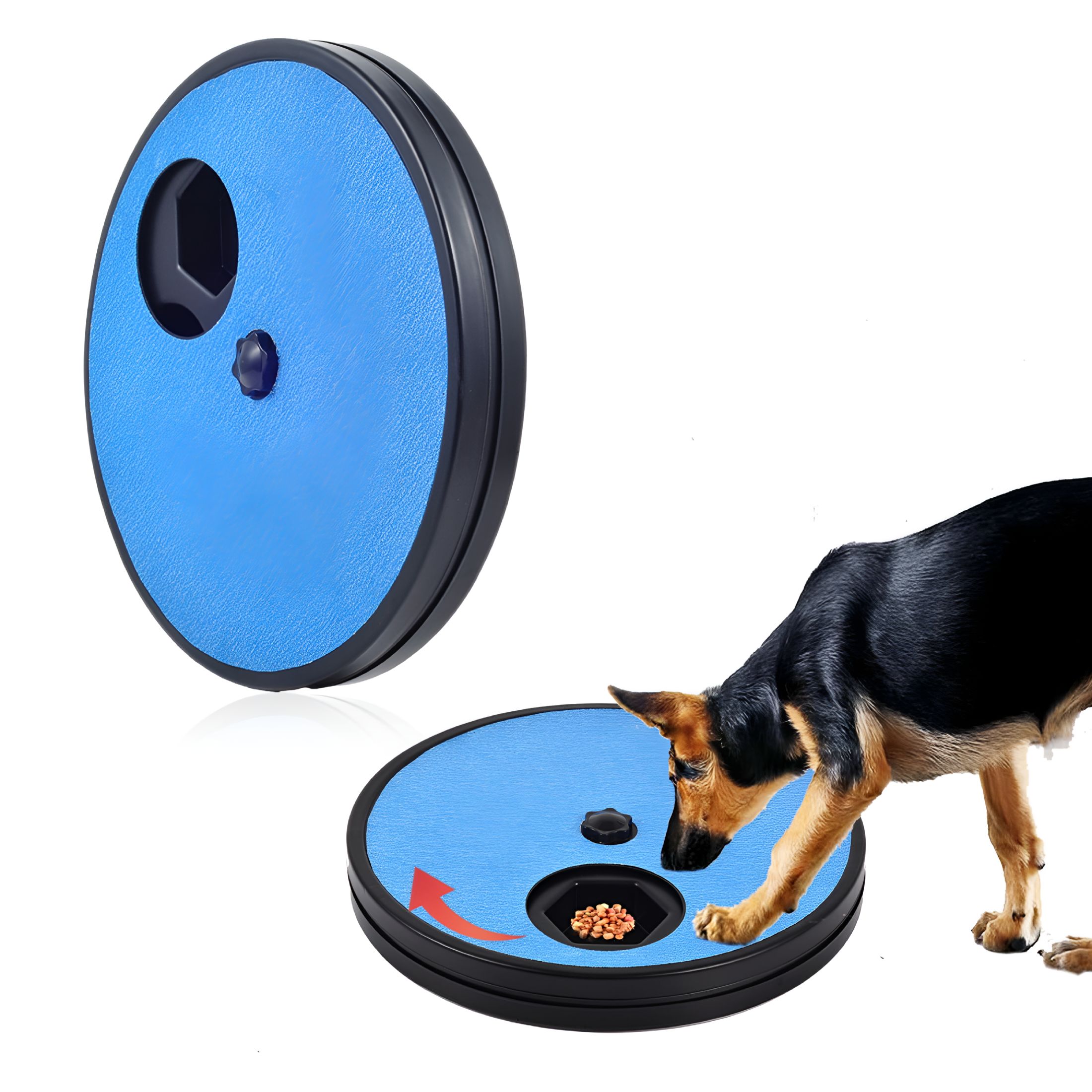 BESTSKY Interactive Dog Puzzle Toys for Boredom Stimulating Slow Food Feeder Bowl, Puppy Brain Mental Stimulation Mentally Toy Treat Dispenser Polishing Claws