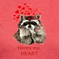 thumbnail image 3 of CafePress - Here's My Heart Cute Raccoon Blowing Kisse T Shirt - Womens Tri-blend T-Shirt, 3 of 4