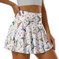 thumbnail image 5 of HELLHERO Built-in Shorts Tennis Skirt, Hummingbird Floral Print 2 Side Pockets Lightweight Women's Golf Skirt for Party Pickleball Yoga, 5 of 10