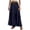 Dark Blue-Skirt, variant on Womens Wide Leg Midi Skirts High Rise Comfortable Fit Casual Everyday Brick Red L