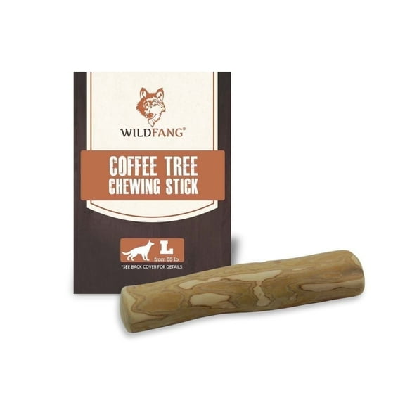 Wildfang® 1 Coffee Wood Dog Chew Stick (Size L) - Natural Dog Chew Toy for Strong Chewers, Promotes Dental Health & Muscle Training