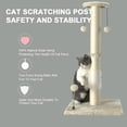 thumbnail image 5 of 32" Tall Cat Scratching Post Sisal Scratch Posts with Hanging Ball and Self-Massage Brush Vertical Scratcher for Indoor Cats and Kittens(Light-Gray 32inches), 5 of 15