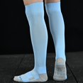 thumbnail image 4 of SwiftWear Soccer Socks for Youth Kids Boys Girls Baseball Softball Football Socks Over-the-Knee Sports Socks, Sky Blue, 4 of 5