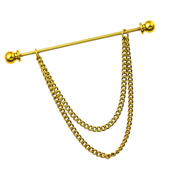 Broche de cadena con borlas, alfiler de solapa , alfiler de pecho para traje, accesorios para hombres y mujeres Dorado Yinane broches alfileres