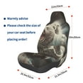 thumbnail image 3 of Honeii Astronaut Polar Bear Roar Print Car Seat Cover,Car Interior Covers,Universal Fit Seat Protector, Compatible with Most Cars, SUVs, Trucks, and Vans, 3 of 5