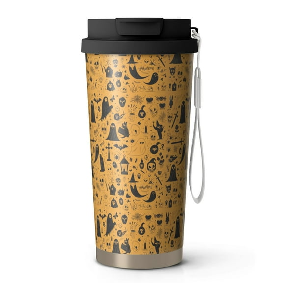 Special To Halloween, 18oz Double Drinking Coffee Mug – Vacuum Insulated Stainless Steel Travel Cup with Leakproof Lid, 316 Steel Thermos Tumbler for Hot & Cold Beverages