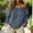 Blue, variant on Linen Shirts for Women Long Sleeve Off Shoulder Square Neck Solid Color Fashion Pullover Tops Fall Summer Spring Vacation Going out Blouses Casual T Shirts