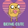 thumbnail image 2 of Girl's Adventure Time Valentine's Day Jake Being Cute  Graphic Tee Purple Berry X Small, 2 of 4