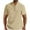 Khaki, variant on Up to 65% off Shirt Men, Xunlbb Men's Solid Color Fallow Button V-Neck Sports Short SleeveShirt