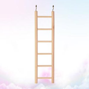 LOLIPPYY Parakeet Climbing Rope Ladder Wooden Beige Intelligence Development 1Pack
