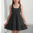 thumbnail image 6 of NAISIBABY Girls Casual Dress, Flare and Fit Sleeveless Comfort Ruffles Summer Flowy Dress Black Size 14, 6 of 6