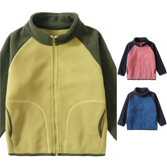 Ulitacool Boy'S Coats Winter Warm Thickened Soft Outerwear Color Match Windproof Coats Big Boys Soft Clothing Green