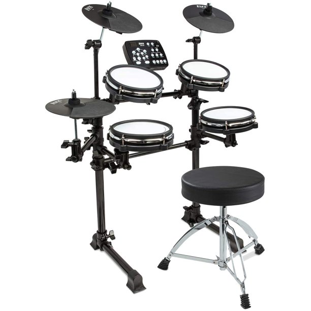 LyxJam 7Piece Electronic Drum Set, Adult, Professional Electric Drum