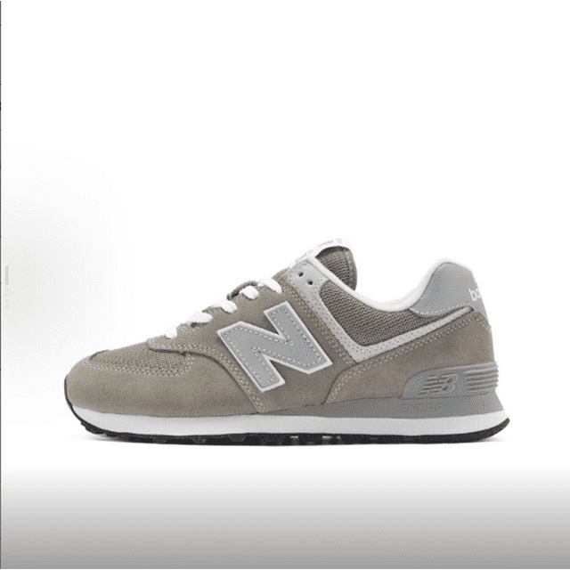 Zapatos New Balance NB 574, estilo retro, letras, con cordones, unisex, color gris