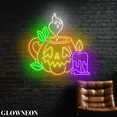 thumbnail image 2 of Glowneon Pumpkin Ghost Halloween Led Wall Art, Spooky Halloween Decor, 2 of 5