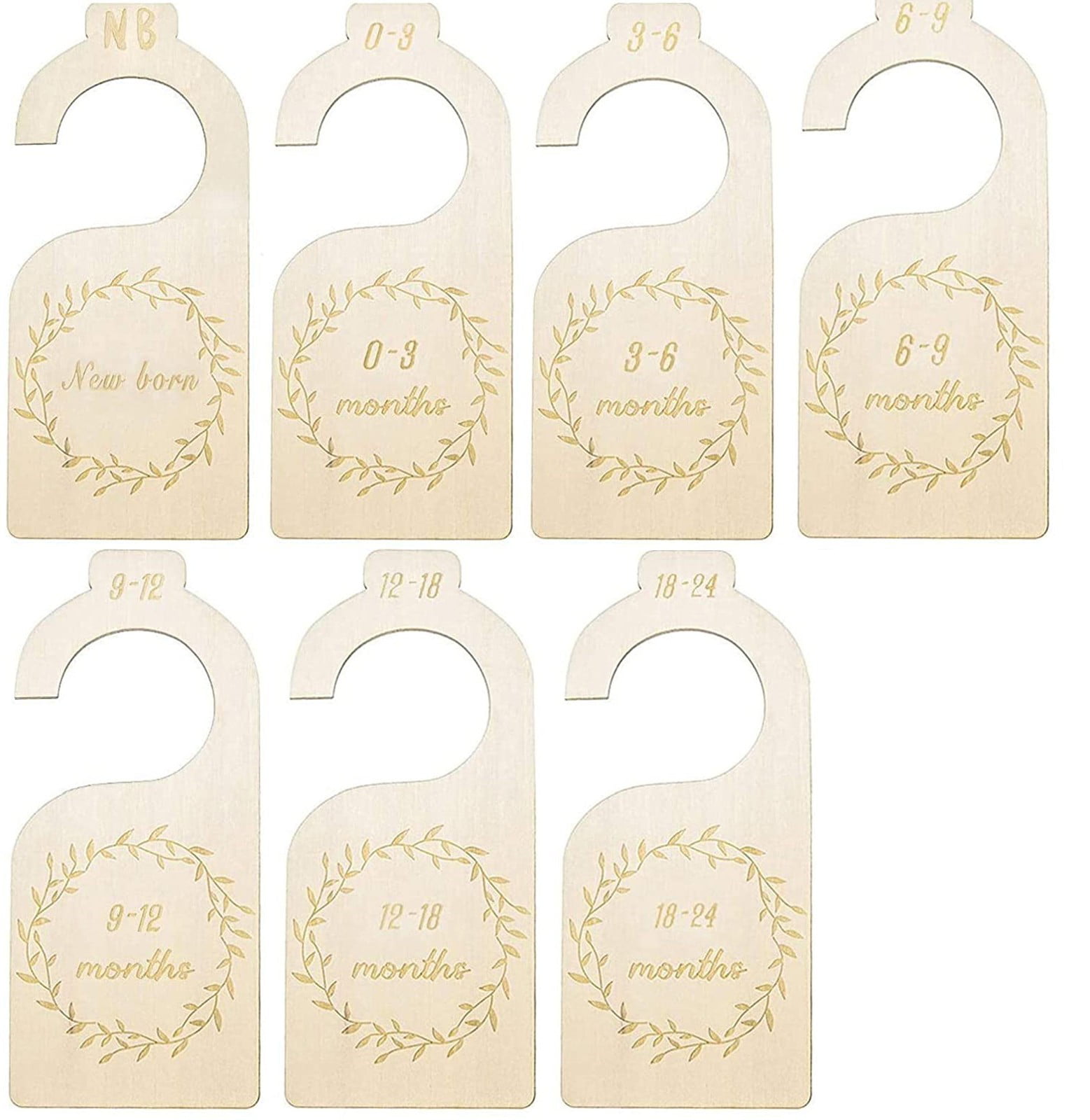Baby Closet Size Dividers Nursery Organizer Kit for Girls 7pc Infant Clothes 