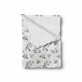 thumbnail image 2 of Almond Blossom Soft Flannel Fleece Throw Blanket, Flower Pattern with Leaves Petals Japanese Garden Design, Cozy Plush for Indoor and Outdoor Use, 50" x 70", Olive Green, by Ambesonne, 2 of 6