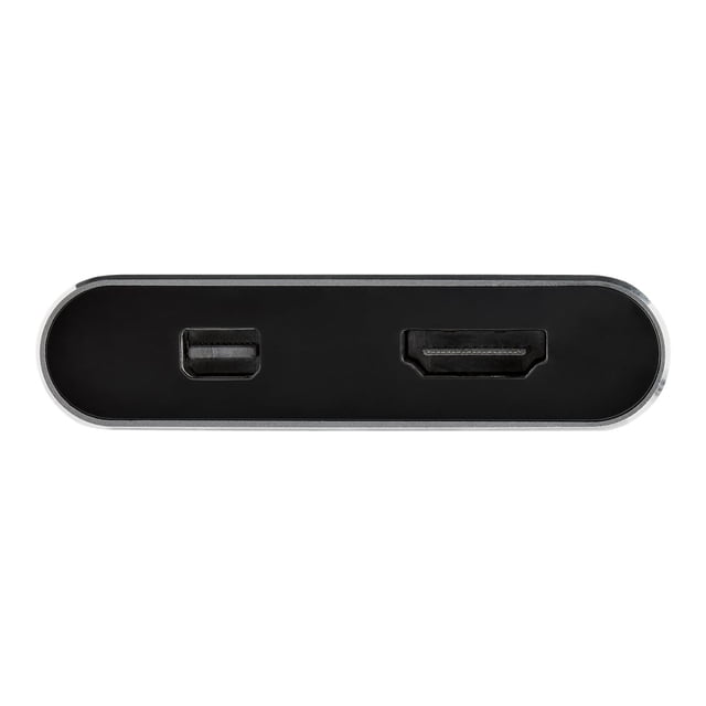 StarTech.com USB C Multiport Video Adapter, 4K 60Hz USB-C to HDMI 2.0 or Mini DisplayPort 1.2 Monitor Adapter, USB Type-C 2-in-1 Display Converter HDMI/MDP HBR2 HDR, Works w/ Thunderbolt 3 - USB-C 2 in 1 Adapter (CDP2HDMDP) - Adapter - 24 pin USB-C male to HDMI, Mini DisplayPort female - 8.1 in - space gray - 4K support, active