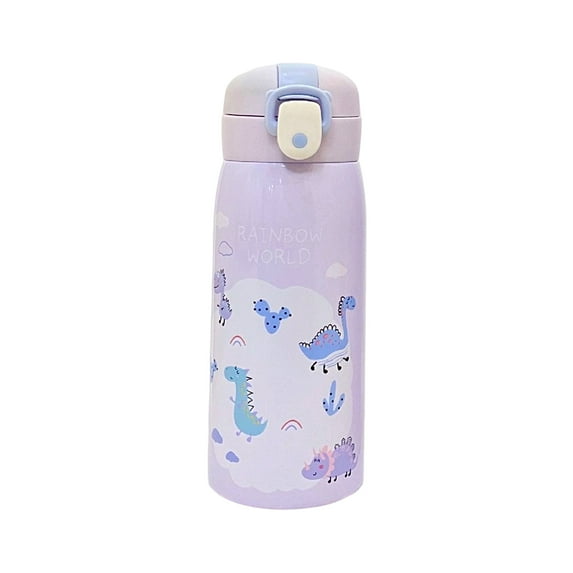 Vacuum Flask Lovely Thermal Bottle Stainless Steel Insulated Cup Outdoor Water Bottles Insulation Cups for Travel Home Office Purple 350ml