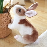 Simulation Kawaii Realistic Rabbit Plush Toy Lifelike Animal Stuffed ...