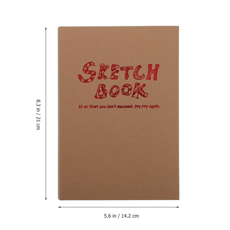 Journal Sketch Notebook Hardcover Book Sketchbook Kraftdrawing Paper Thick Students Portable Journals Page Blank Unlined, Size: 21X14.2X2.3CM