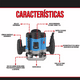 thumbnail image 2 of Router Ajuste De 6 Velocidades 1200w 110v 29 pcs Azul, 2 of 4