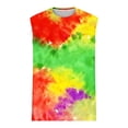 thumbnail image 5 of DIOAZUD Men's Tie Dye Sleeveless Shirts Crew Neck Muscle Tank Tops Loose Fit Comfy Tank Top Casual Workout Tanks, 5 of 5