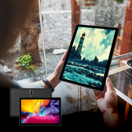 Thsue 0. inch Android Tablet  with 280X800 IPS HD Display  8 Core Processor  WIFI  Phone Tablets & Dual SIM Card & 0.3MP+ 2MP Dual Camera  GPS  3800AH  Max Support 256GB
