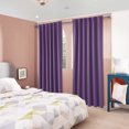 thumbnail image 4 of Deconovo Solid Back Tab and Rod Pocket Curtains Thermal Insulated Blackout Window Curtains for Living Room 52x84 inch Purple Grape 2 Panels, 4 of 6