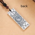 thumbnail image 2 of PAURO 12 Chinese Zodiac Necklace for Men Lucky Charms Sign Square Pendant Slver Rope Chain Statement Personalized Vintage Cool Horoscope Jewelry Ox, 2 of 3