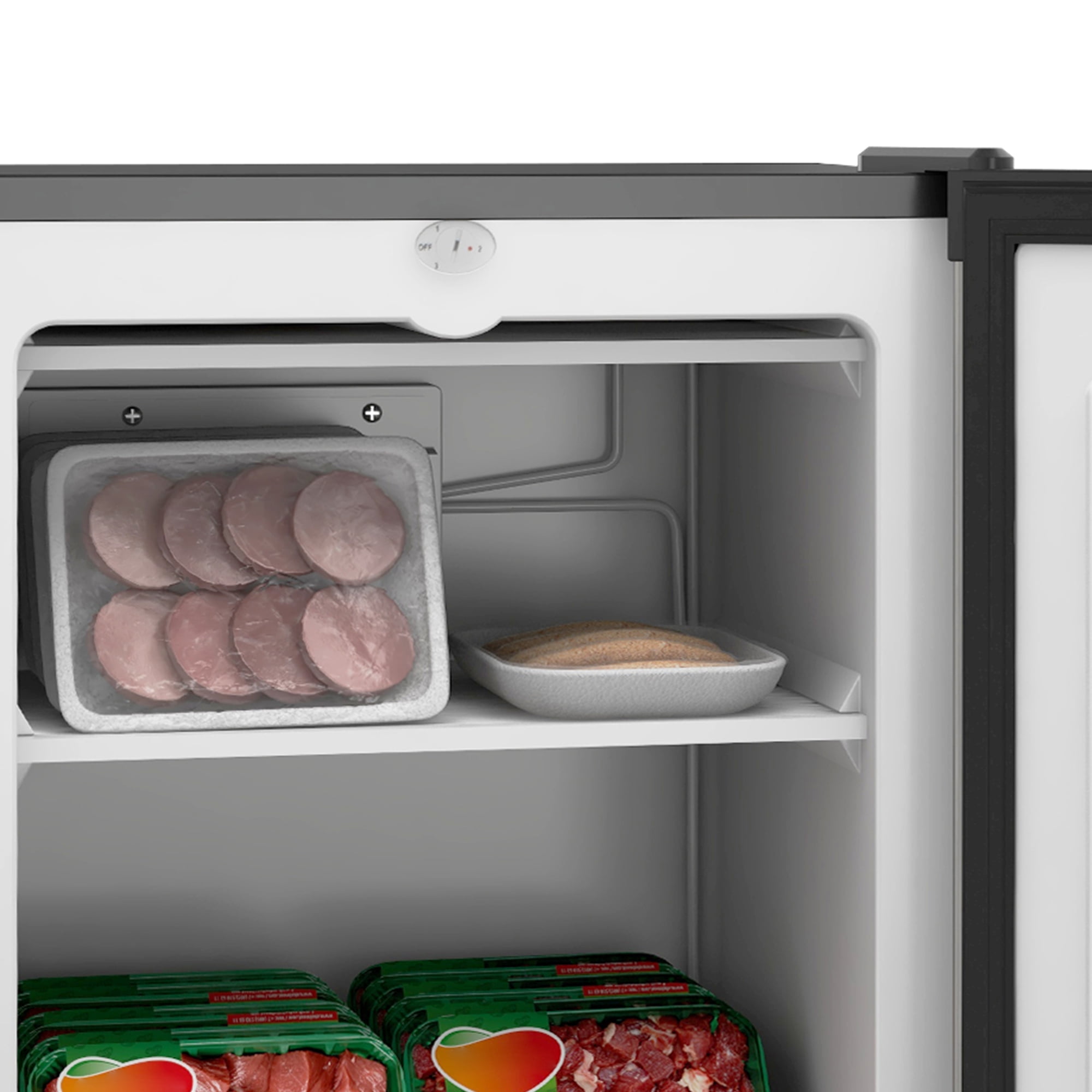 HOMCOM 3 Cu Mini Freezer with Reversible Single Door, Silver