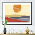 thumbnail image 2 of Designart 'Abstract Minimalistis Landscape Mountain & Moon' Modern Framed Canvas Wall Art Print, 2 of 5