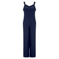 thumbnail image 2 of GILIGEGE Women's Casual Loose Overalls Jumpsuits One Piece Sleeveless Flowy Wide Leg Long Pant Rompers Wide Leg Overalls for Women Sleeveless Jumpsuits Suspender Overalls Loose Comfy Baggy Rompers, 2 of 7