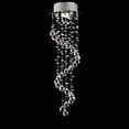 thumbnail image 2 of Lámpara colgante de cristal en espiral doble, placa de acero inoxidable cromada con cristal K9 para bar y pasillo (diámetro de 7,9 pulgadas x alto de 25,2 pulgadas), 2 of 5